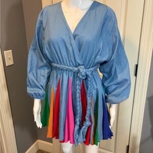 L'ATISTE Blue Denim Dress